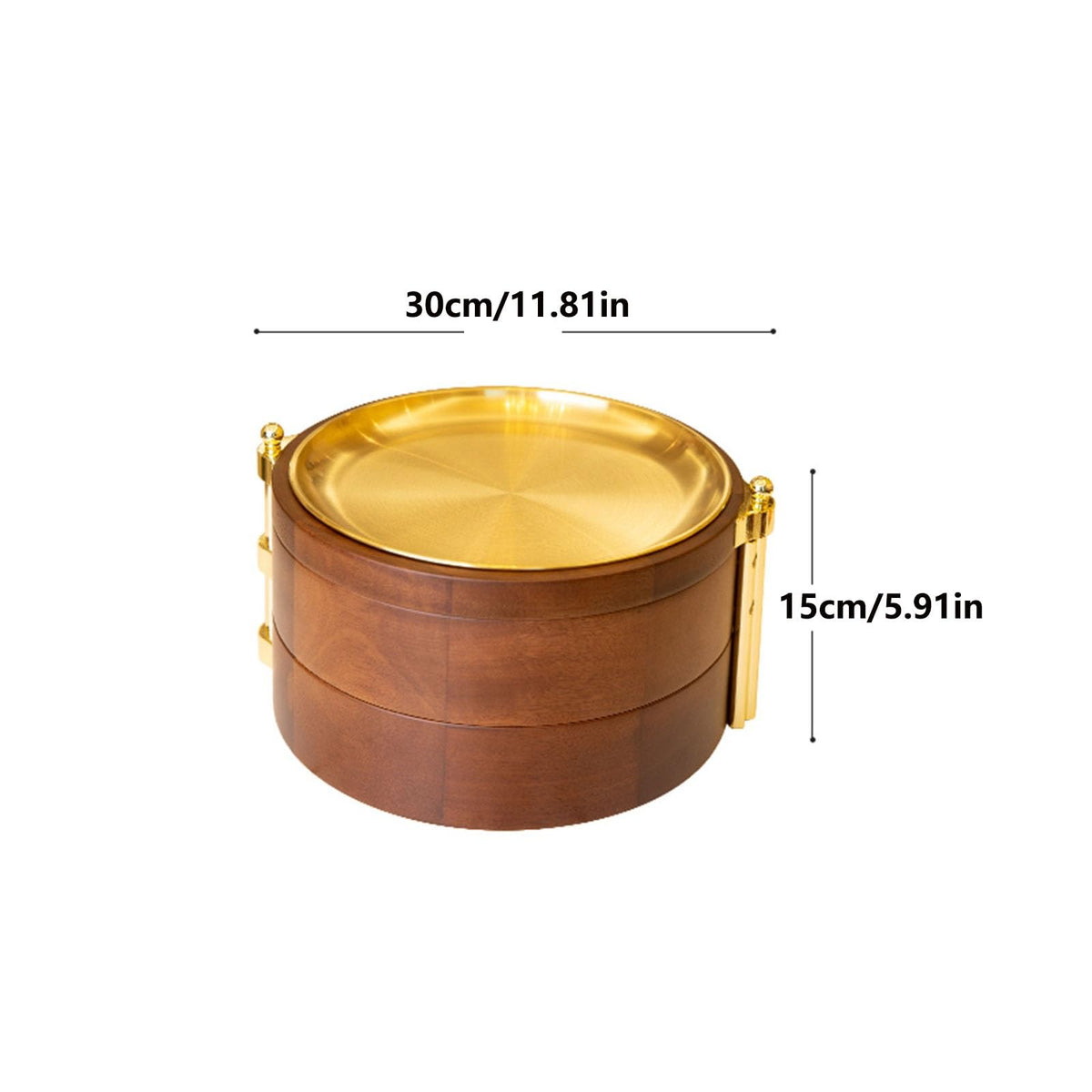 3 Layers Solid Wood Fruit Bowl L4530