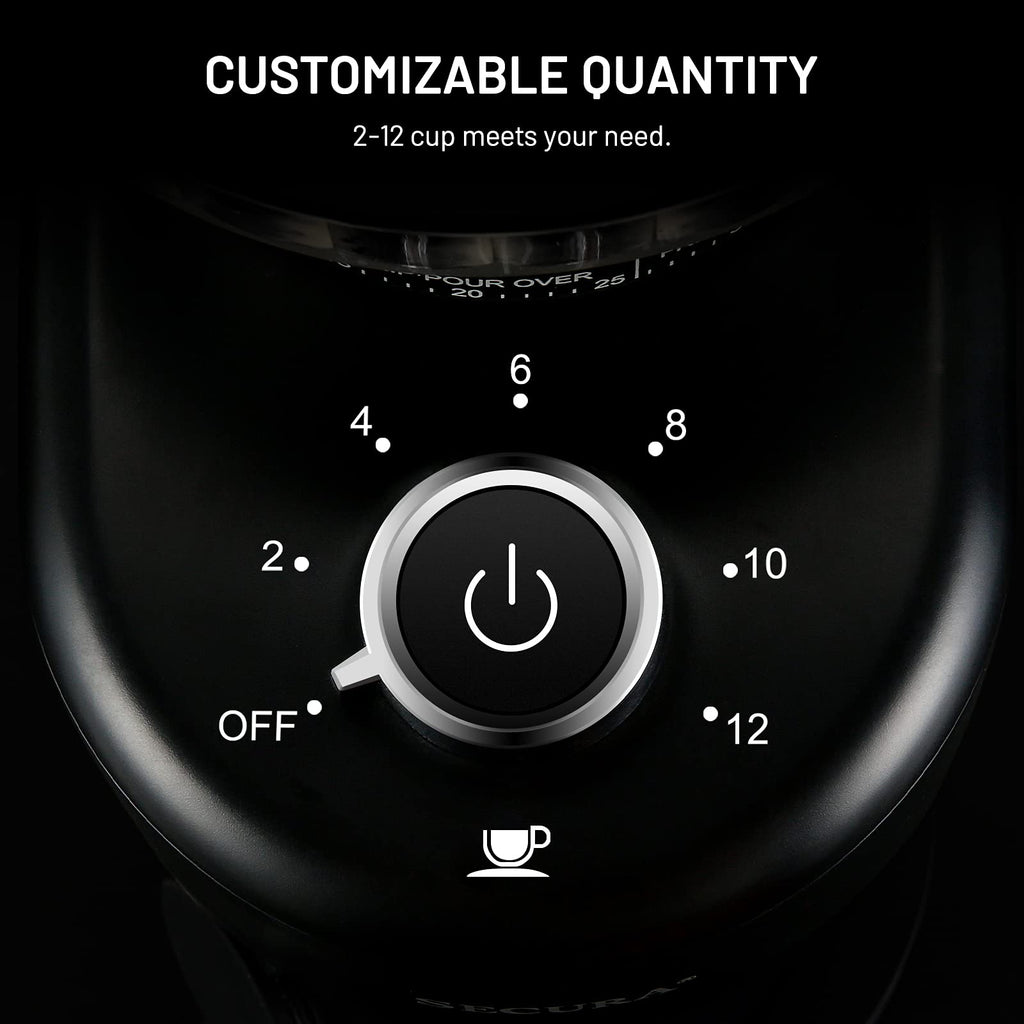 Electric Conical Burr Coffee Grinder with 35 Adjustable Grind Settings T641