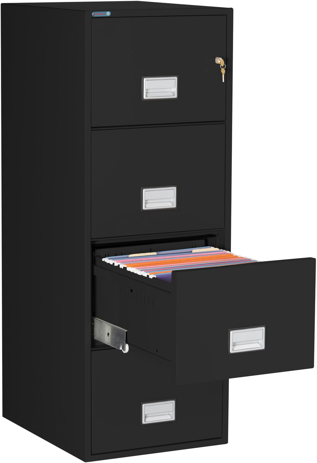 Black 4-Drawer Legal Fireproof File Cabinet R78177