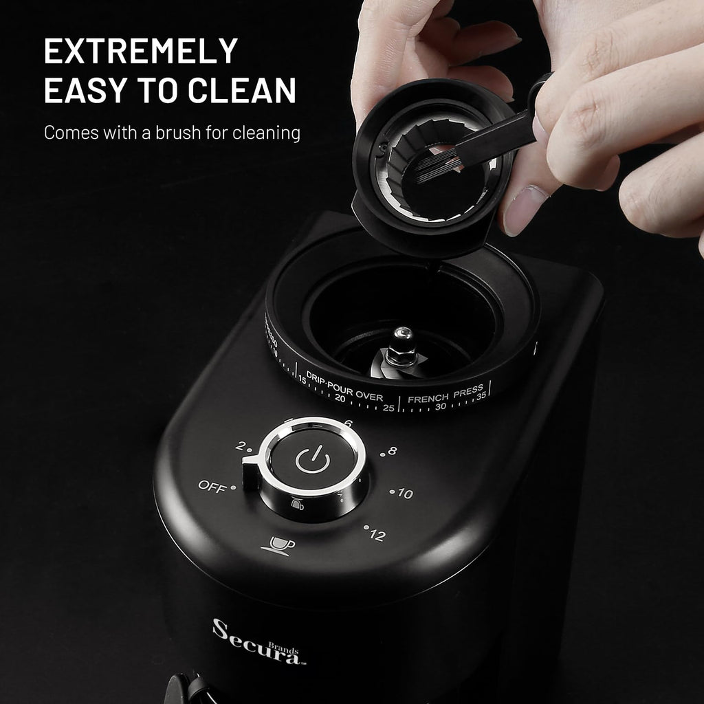 Electric Conical Burr Coffee Grinder with 35 Adjustable Grind Settings T641