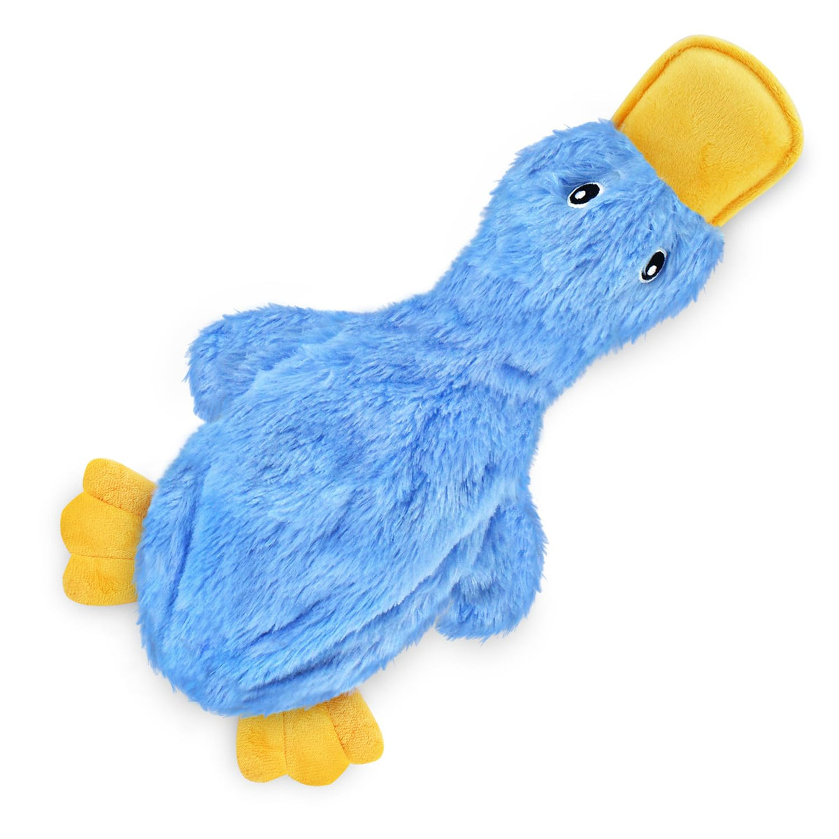 Interactive Squeaky Dog Toy Crinkle Duck Blue B391264