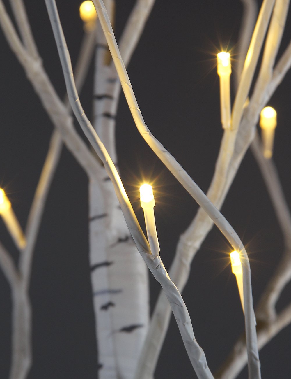 8FT 132 LED Birch Tree Warm White Q945