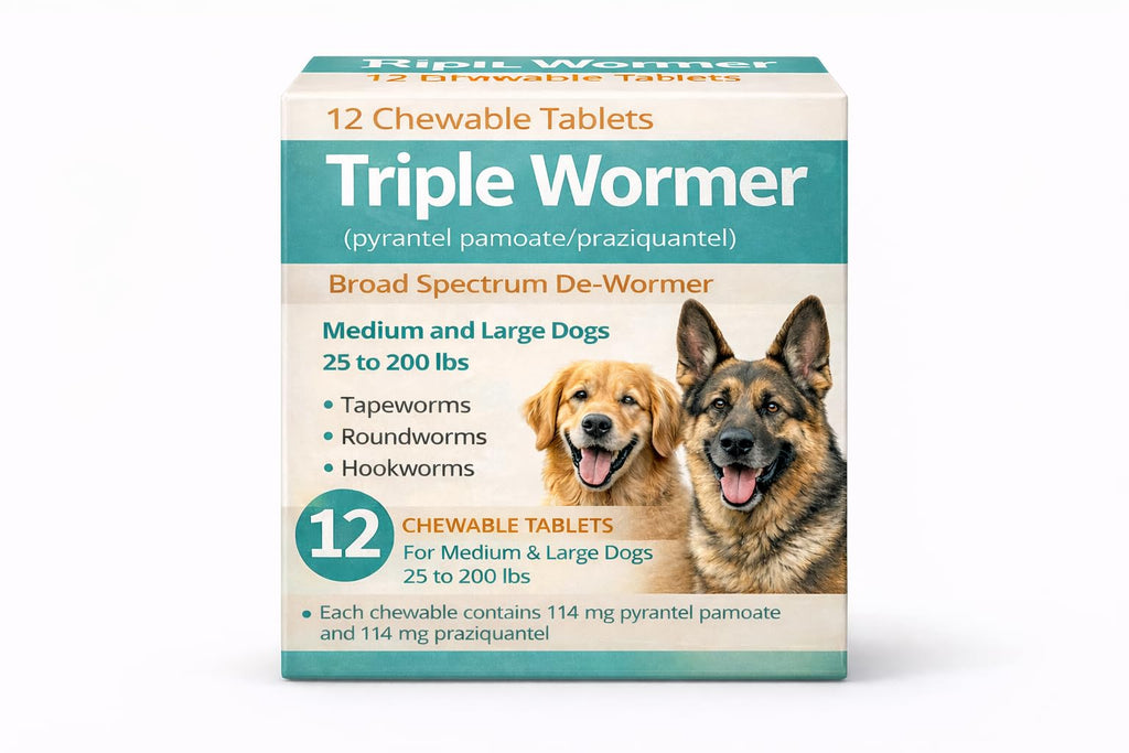 Pyrantel Pamoate and Praziquantel De-wormer Tablet for Medium & Large Dogs V668008