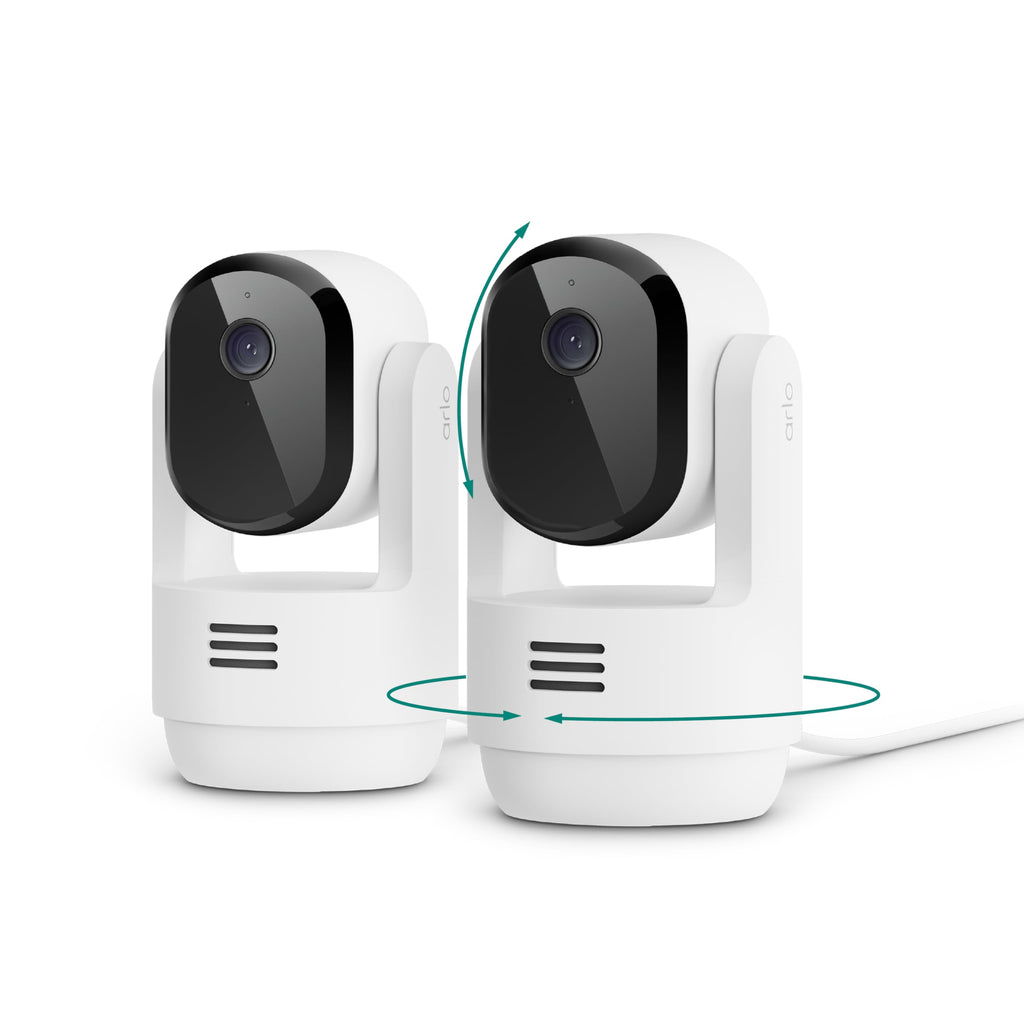 Indoor Pan Tilt Zoom Security Camera 2K Wired 2-Cam D231