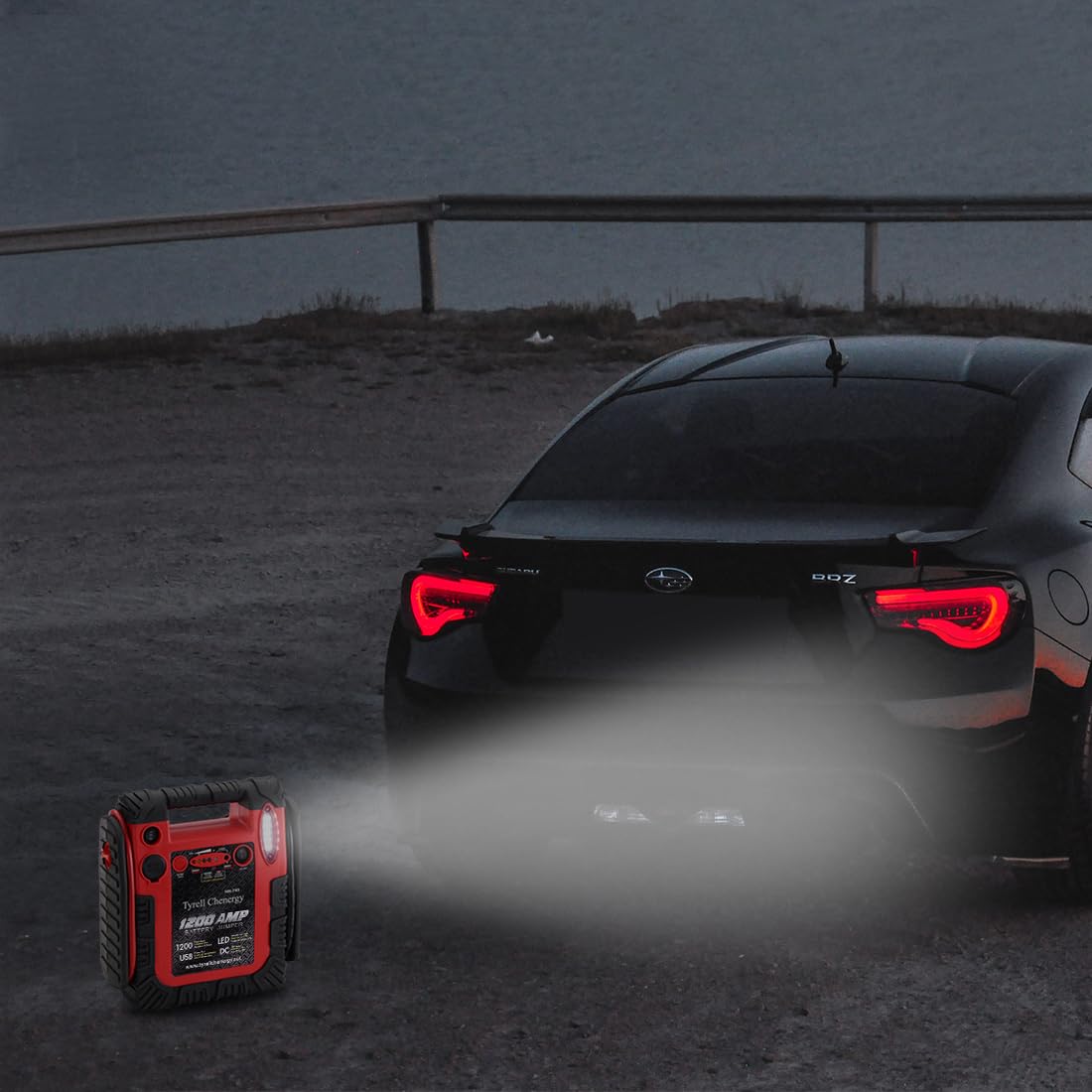 1800A Peak Car Jump Starter, 20000mAh Battery Booster, 12V Portable Power Bank with LED Light B4863