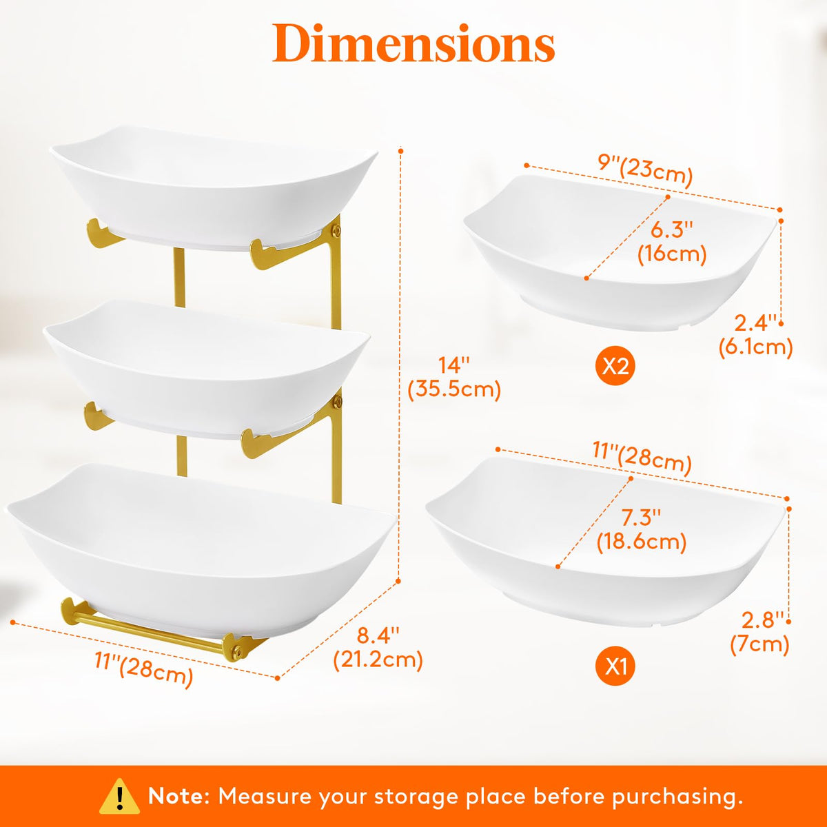 3 Tier Plastic Fruit Bowl H444279