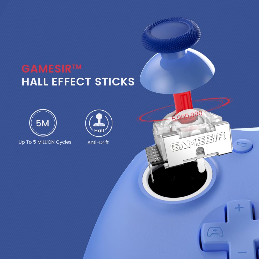 Wired Controller with Hall Effect Joysticks and 3.5mm Audio Jack F8345