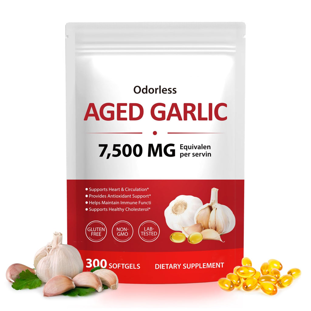 Odorless Garlic Softgels 7500mg 300 Softgels Y4466