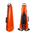Fiberglass Violin Case for 4/4 Full Size Glossy Orange Velvet Interior N6435