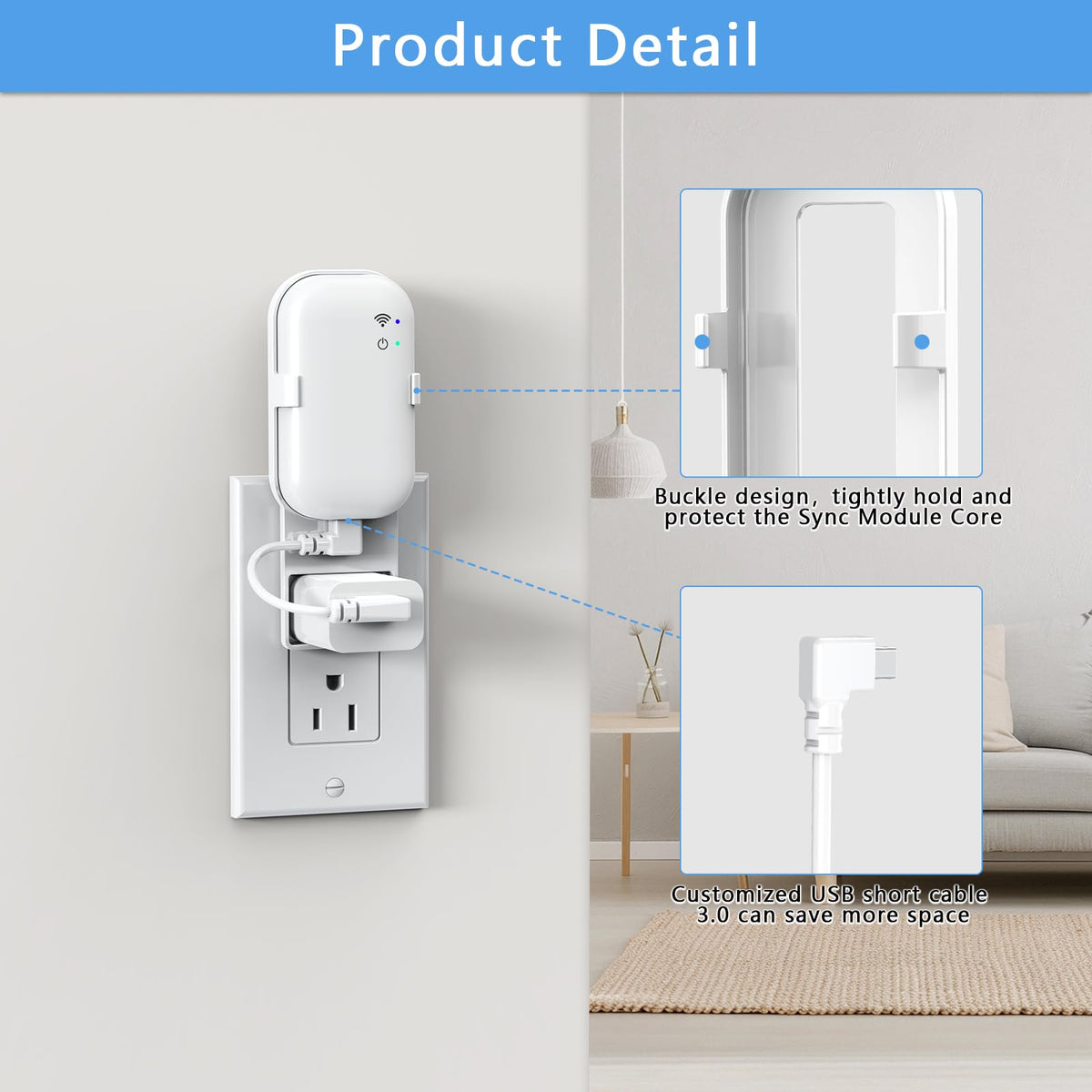 Wall Mount for Blink Sync Module with Cable E1894