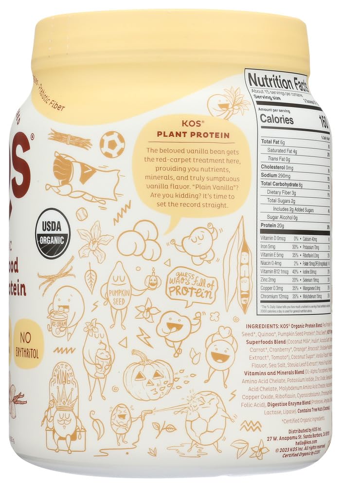 Organic Vanilla Plant Based Protein Powder T86269
