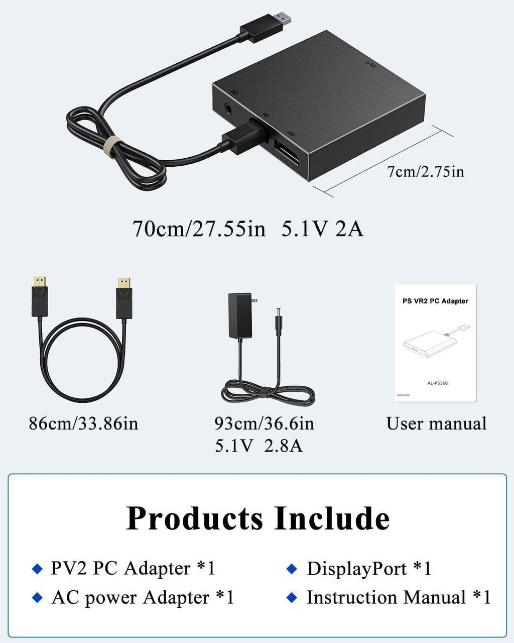 PC Adapter for VR2 Headset O262356