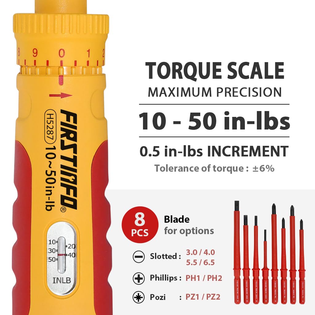 VDE Insulated Torque Screwdriver Set with 8 Bits U931436