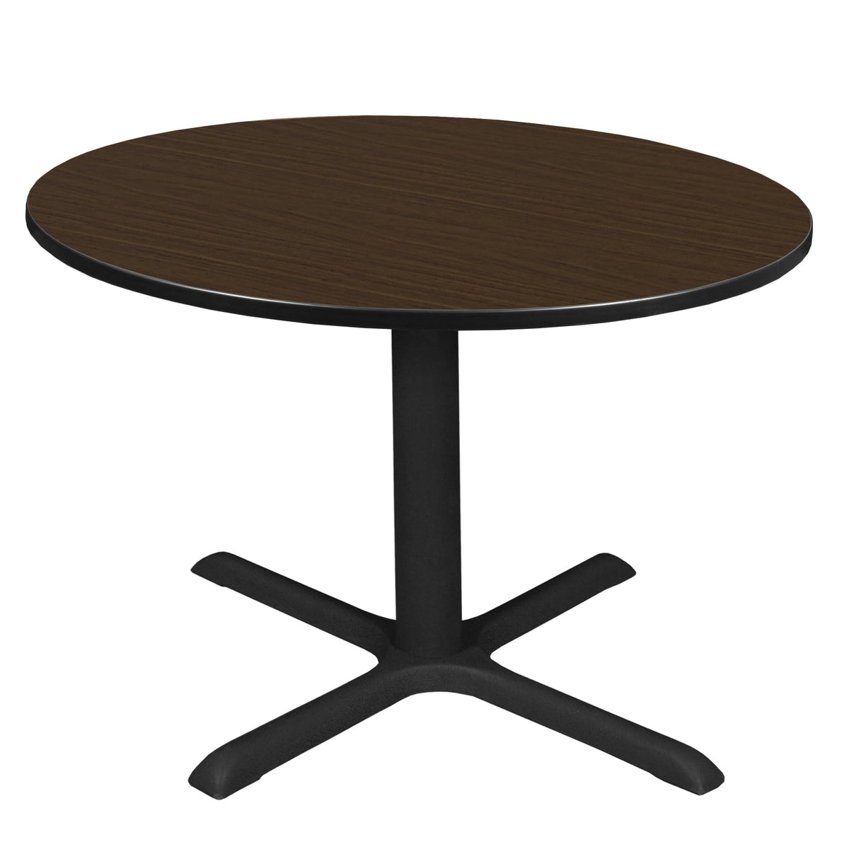 48 in. Round Breakroom Table with Laminate Top and Steel X-Base A981
