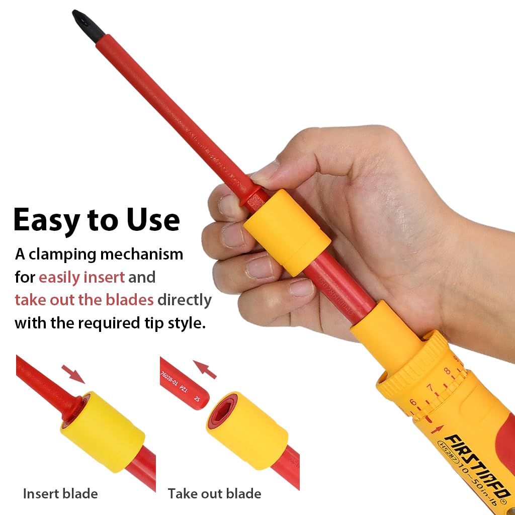 VDE Insulated Torque Screwdriver Set with 8 Bits U931436