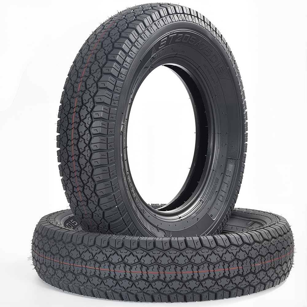 Set of 2 ST205/75D15 Trailer Tires U700