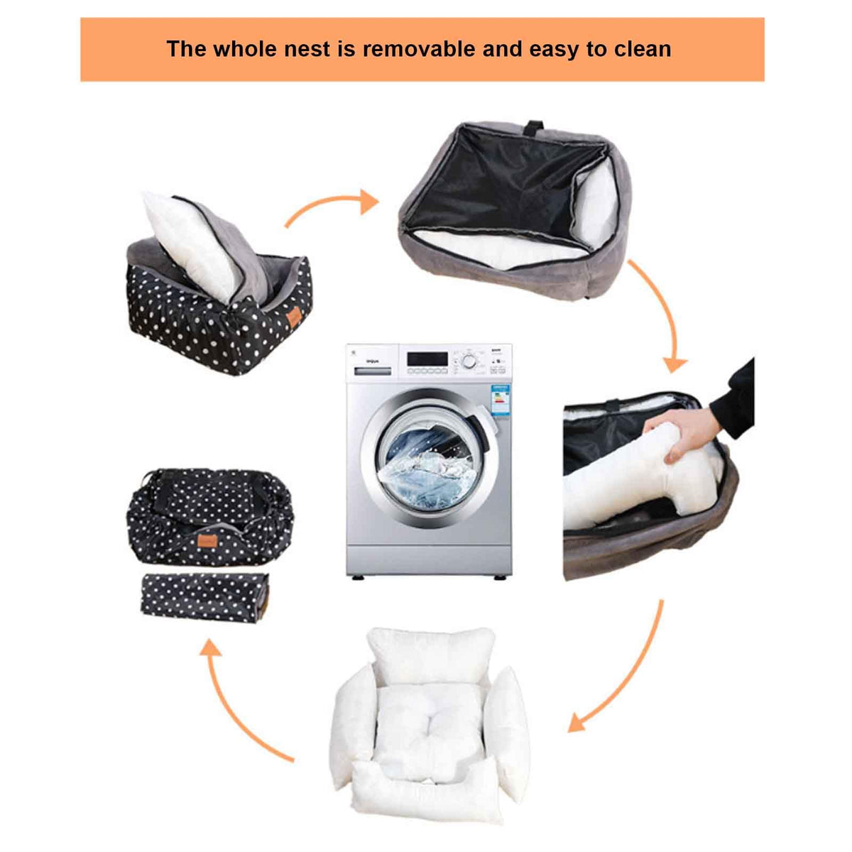 2-in-1 Waterproof Pet Car Seat & Car Bed N438093