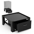 Black Washer and Dryer Pedestal with Drawer Q57568