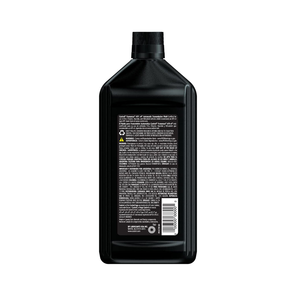 Transmax ATF+4 Automatic Transmission Fluid, 1 Quart, Pack of 6 Z28649