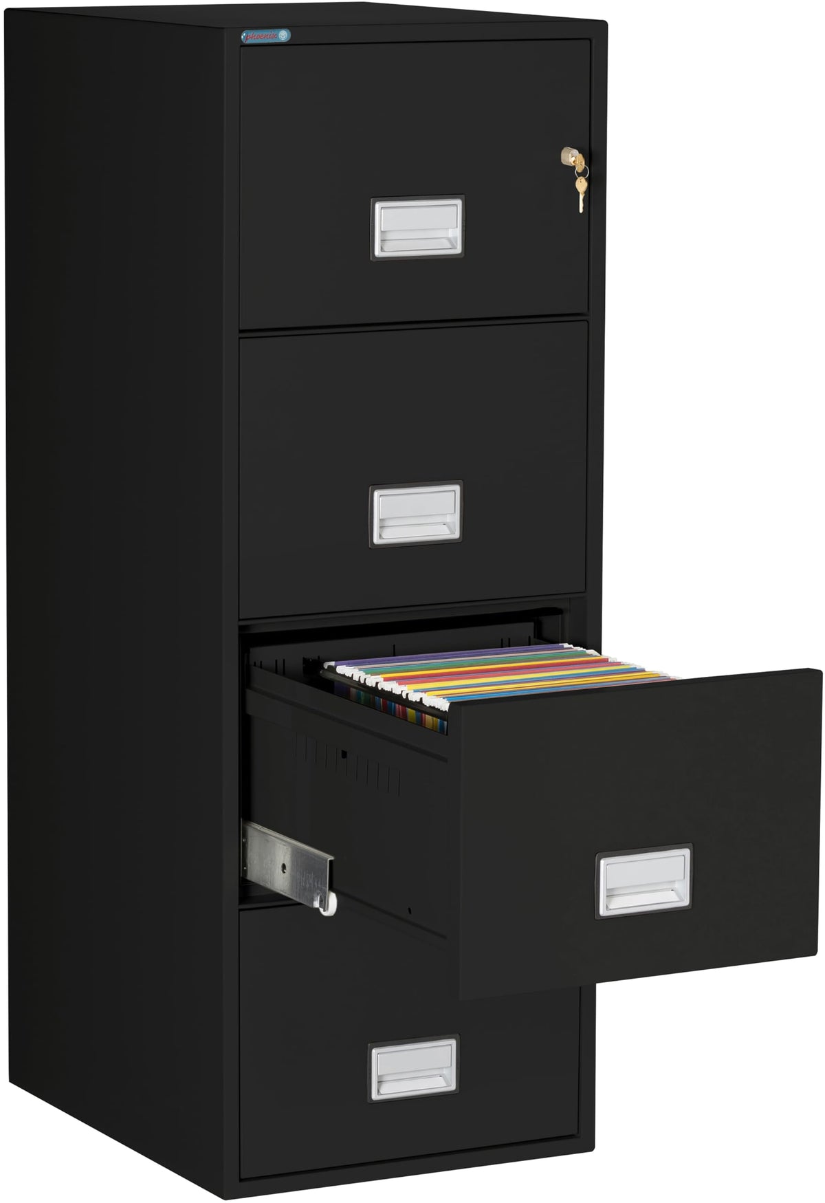 Black 4-Drawer Legal Fireproof File Cabinet R78177