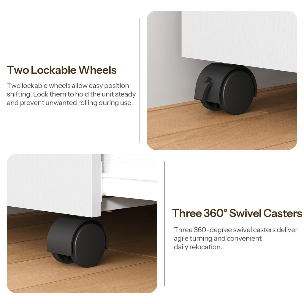 2 Drawers Rolling File Cabinet F4893