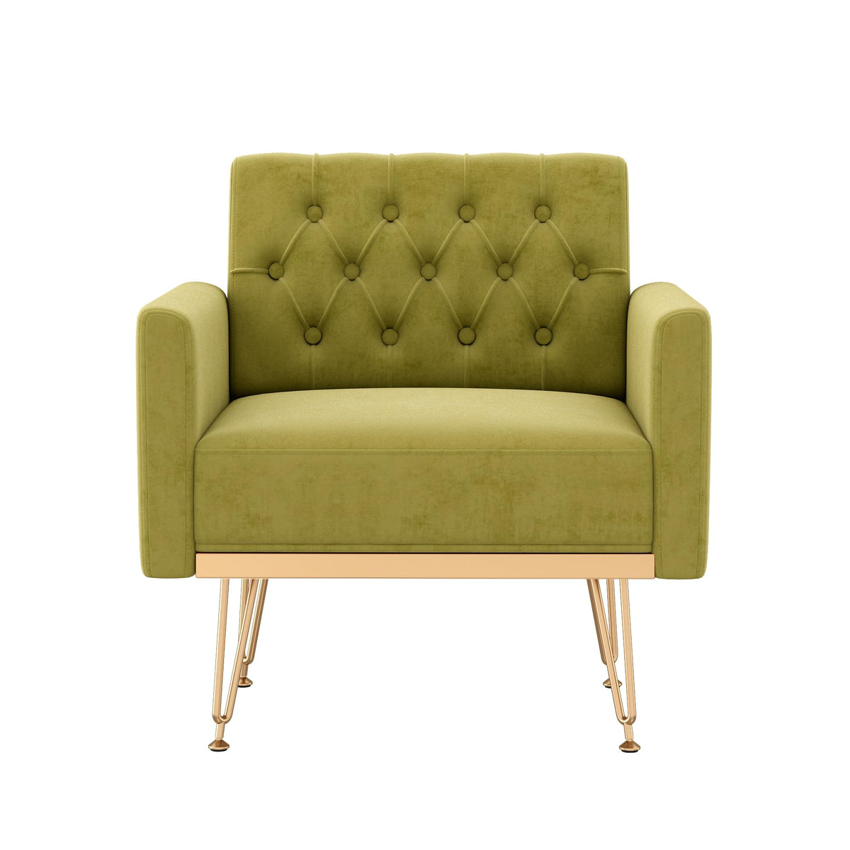 Green Velvet Accent Chair with Arm V8631