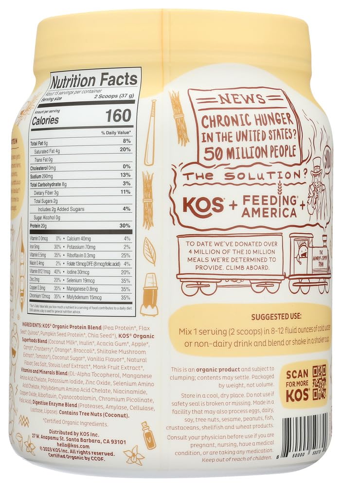 Organic Vanilla Plant Based Protein Powder T86269
