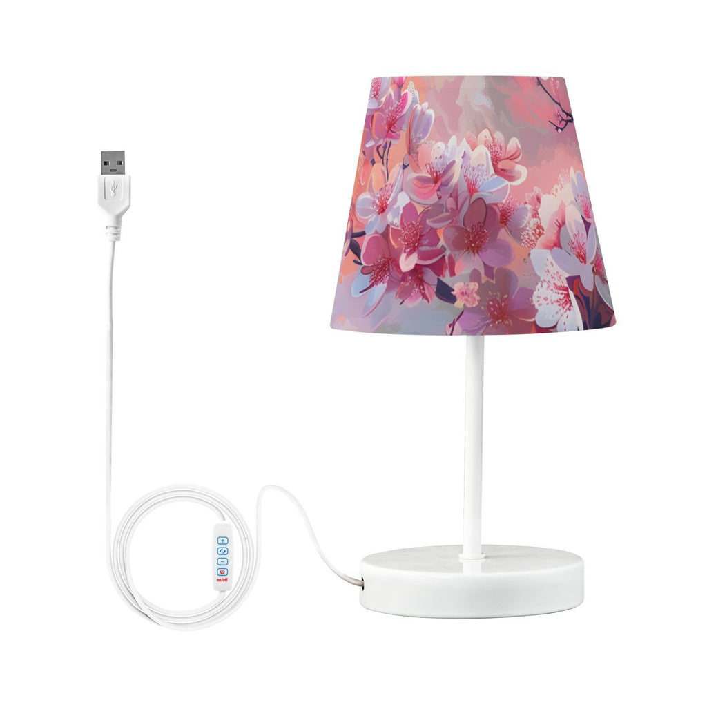Cherry Blossoms Painting 3-Way Dimmable LED Table Lamp G340