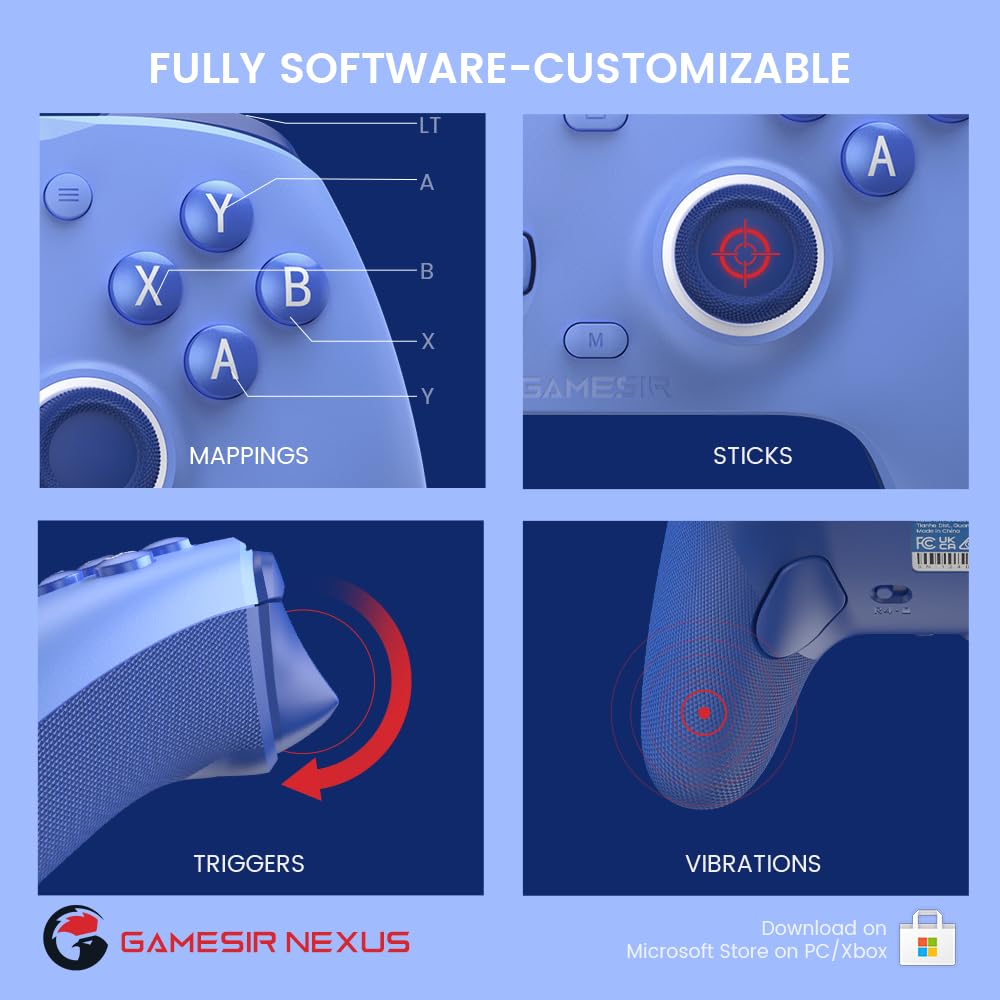 Wired Controller with Hall Effect Joysticks and 3.5mm Audio Jack F8345