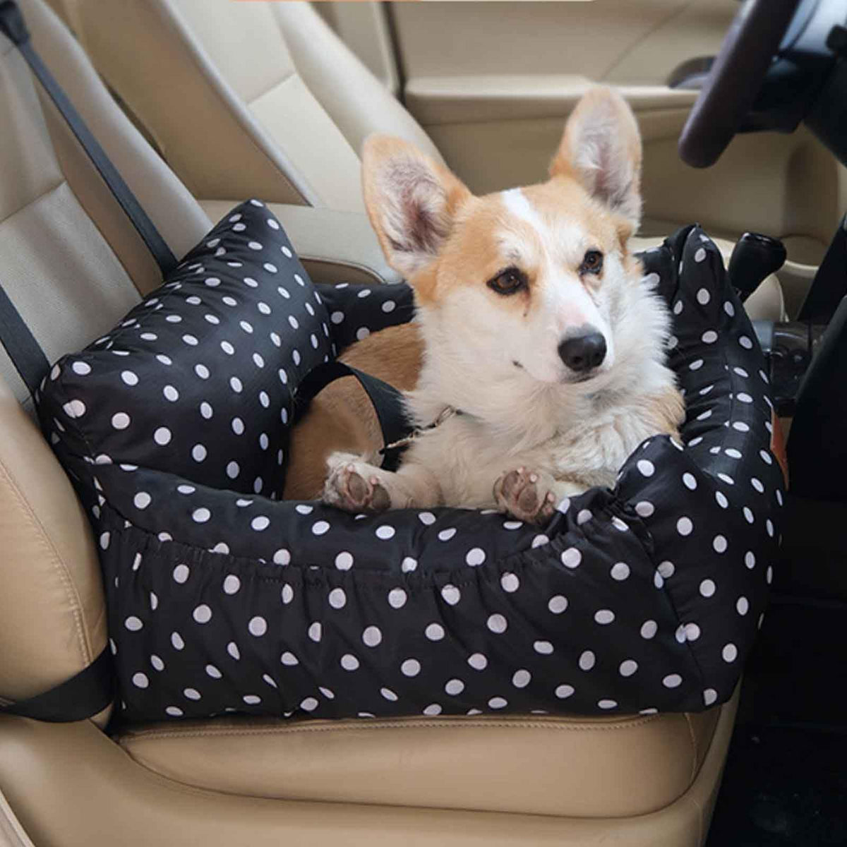 2-in-1 Waterproof Pet Car Seat & Car Bed N438093