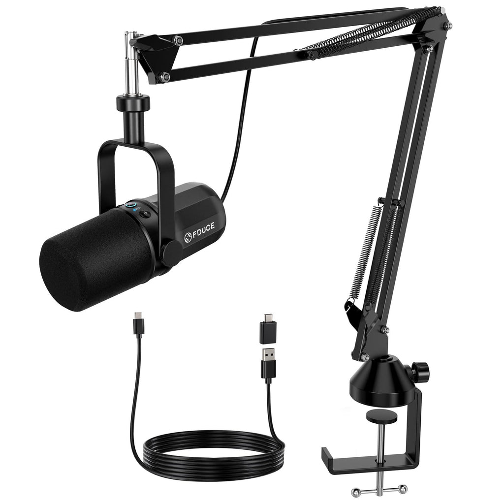 USB/XLR Dynamic Microphone Kit with Boom Arm T72401