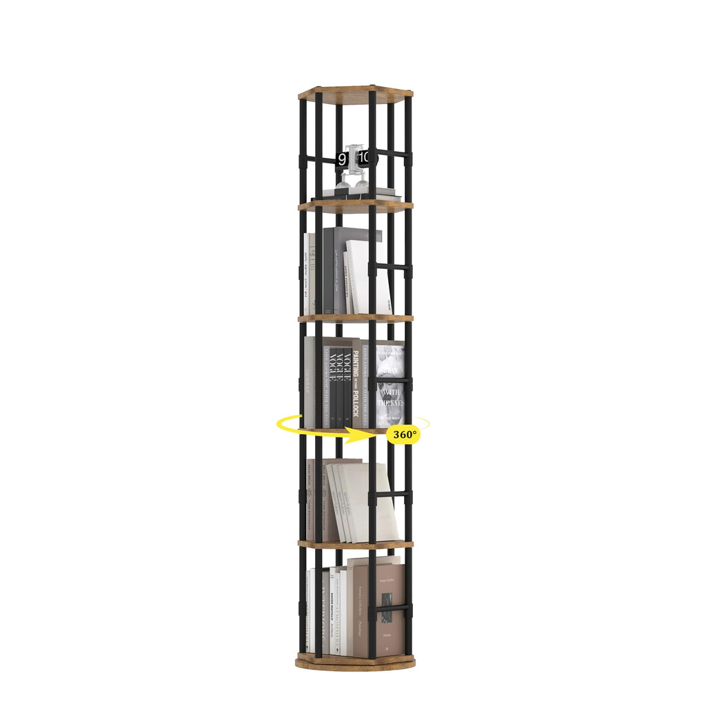 5-Tier Rotating Bookshelf Tower V350193