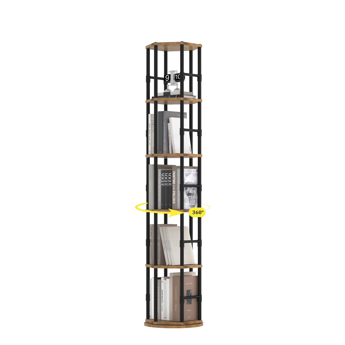 5-Tier Rotating Bookshelf Tower V350193