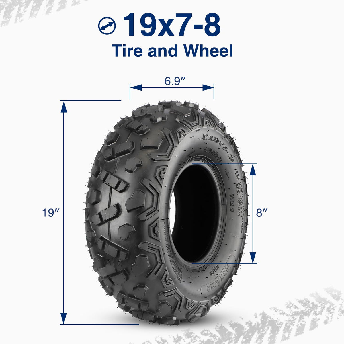 19x7-8 ATV Tires Set of 2 E9118
