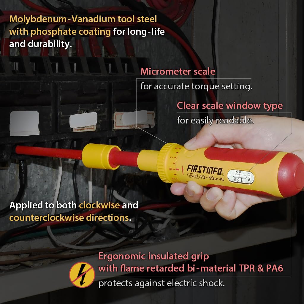 VDE Insulated Torque Screwdriver Set with 8 Bits U931436