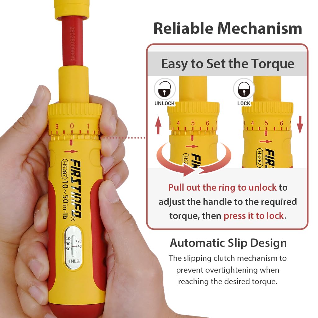 VDE Insulated Torque Screwdriver Set with 8 Bits U931436