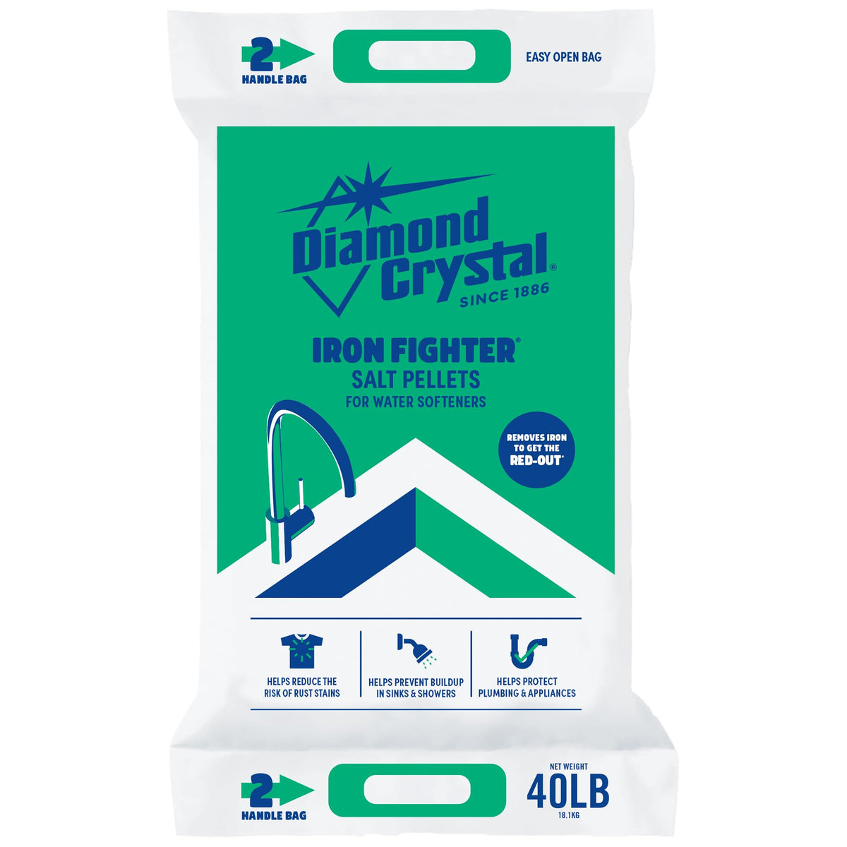 2 Pack Water Softener Salt Pellets, 40 lb S433