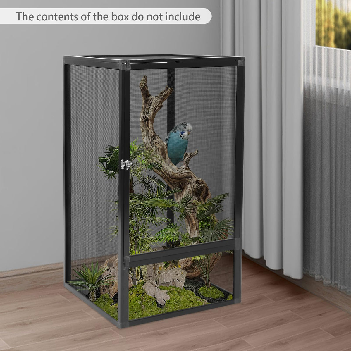 17.7x17.7x31.5 inch Aluminum Alloy Mesh Reptile Terrarium W932