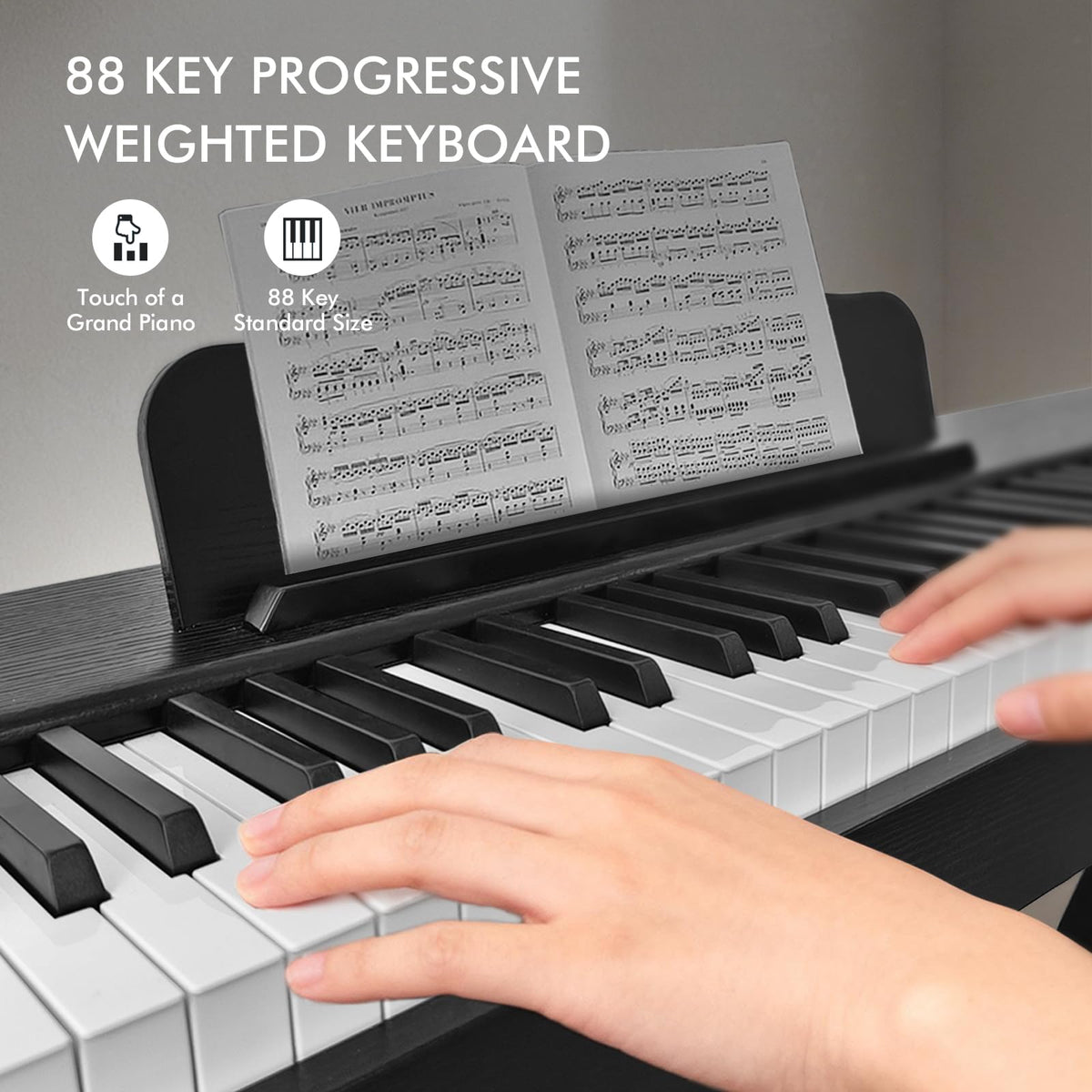 88 Key Weighted Hammer-Action Digital Piano with Stand E791