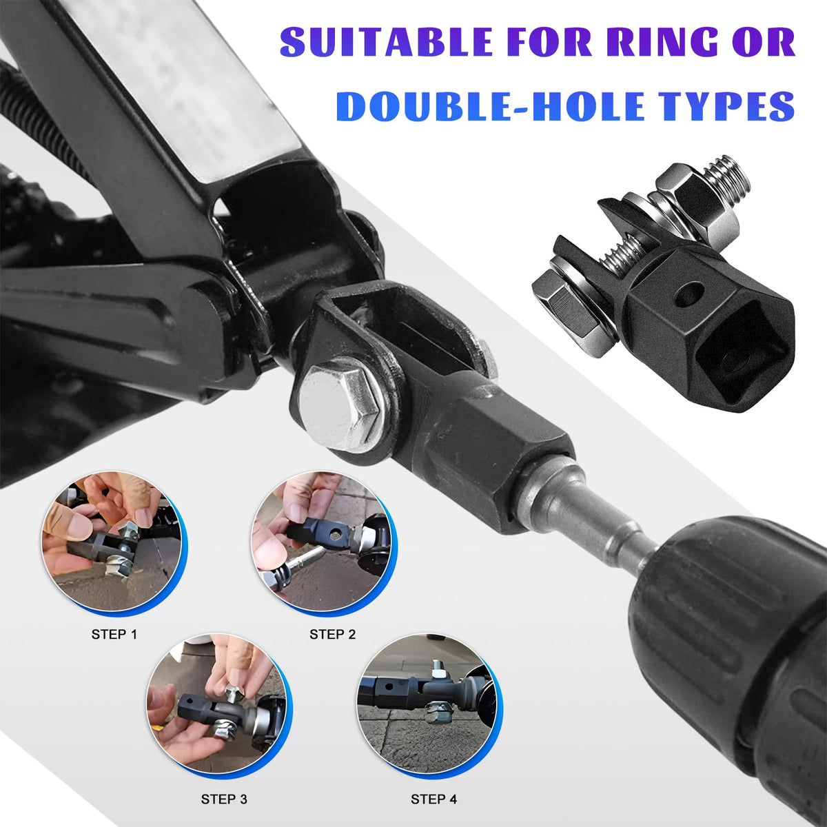 Scissor Jack Drill Adapter for 1/2 Inch Impact Wrench W577690