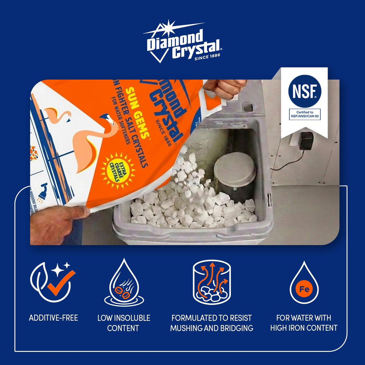 Water Softener Salt Crystals, 40 lbs V50643