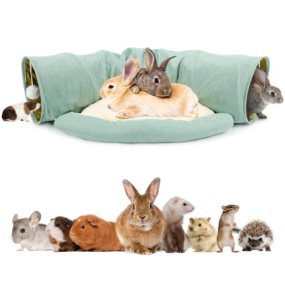 Collapsible Bunny Tunnel Bed with Mat J4775