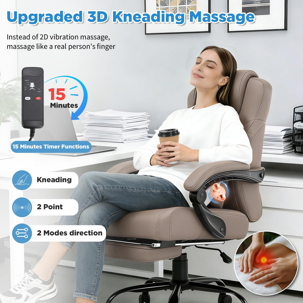 3D Kneading Massage Plus Size Office Chair Q27250