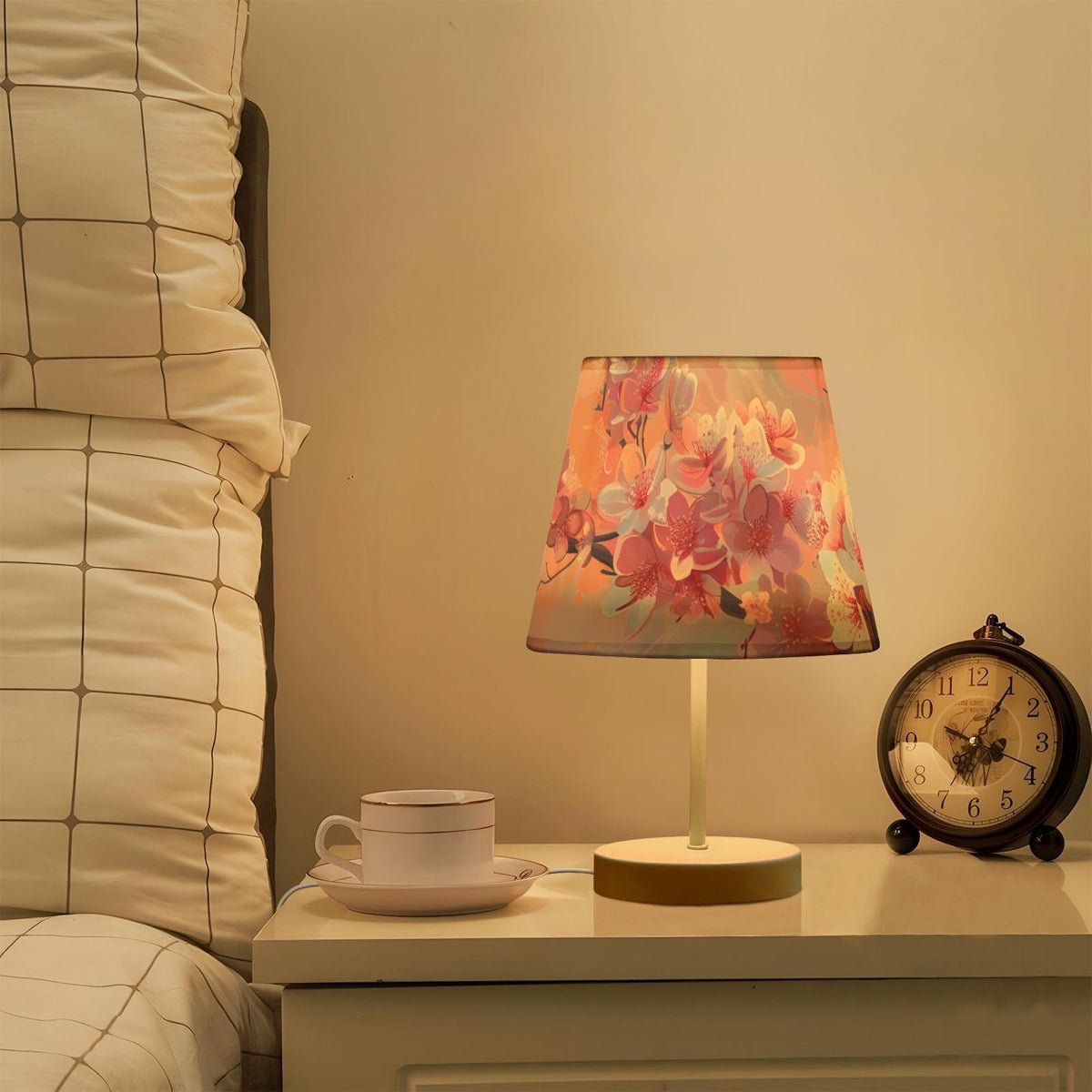 Cherry Blossoms Painting 3-Way Dimmable LED Table Lamp G340