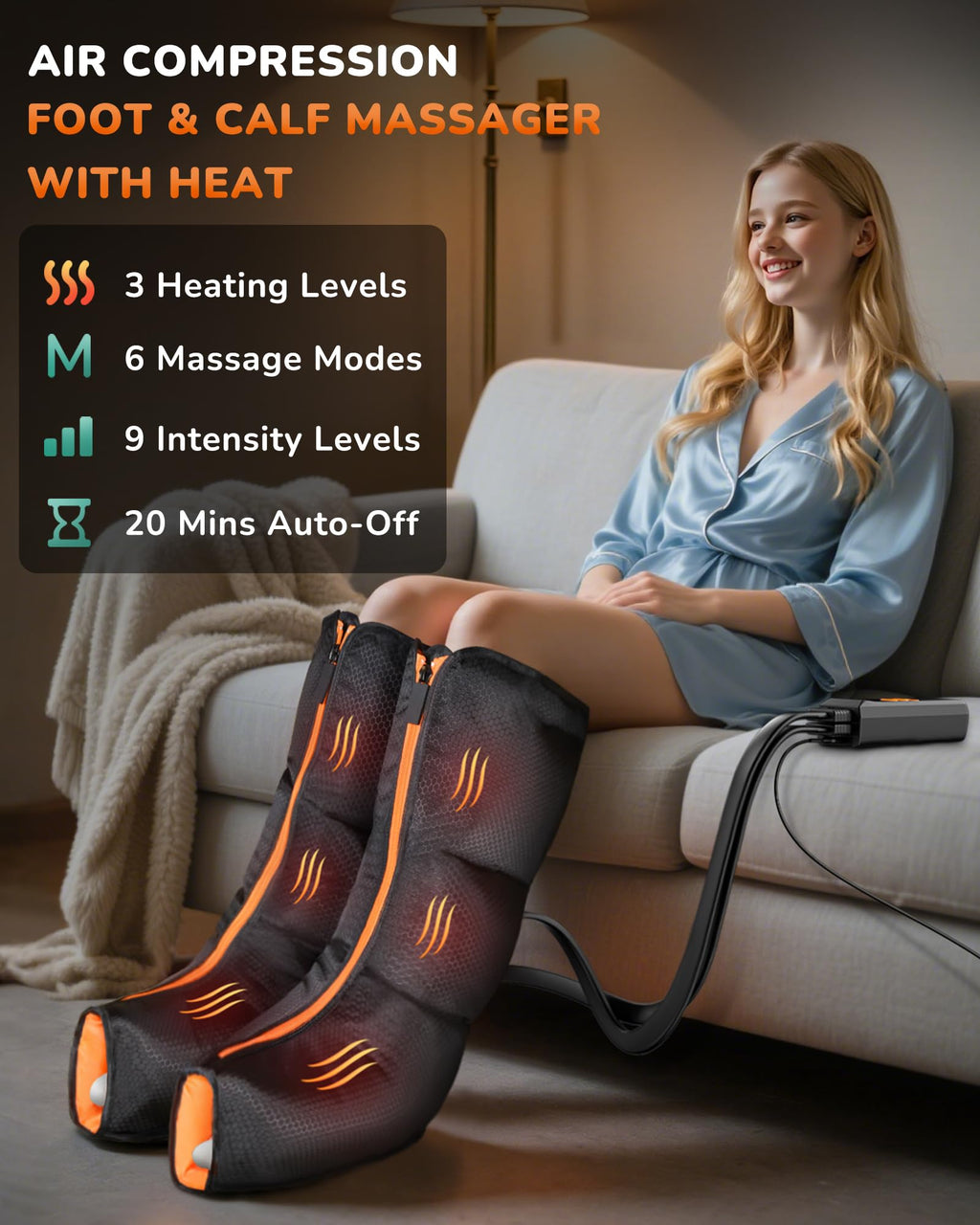 Leg Compression Massager with Heat F43383
