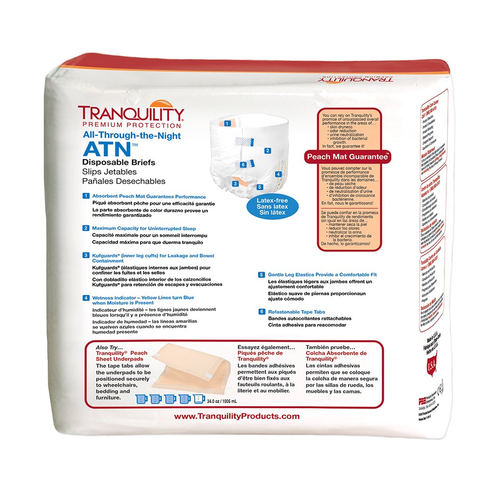 Large Adult Diapers with Tabs, 12 Ct V48820