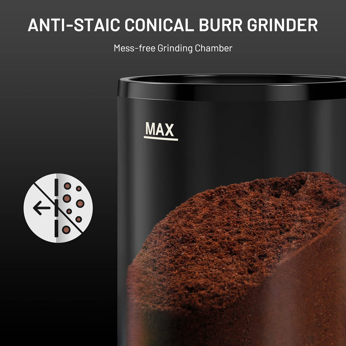 Electric Conical Burr Coffee Grinder with 35 Adjustable Grind Settings T641