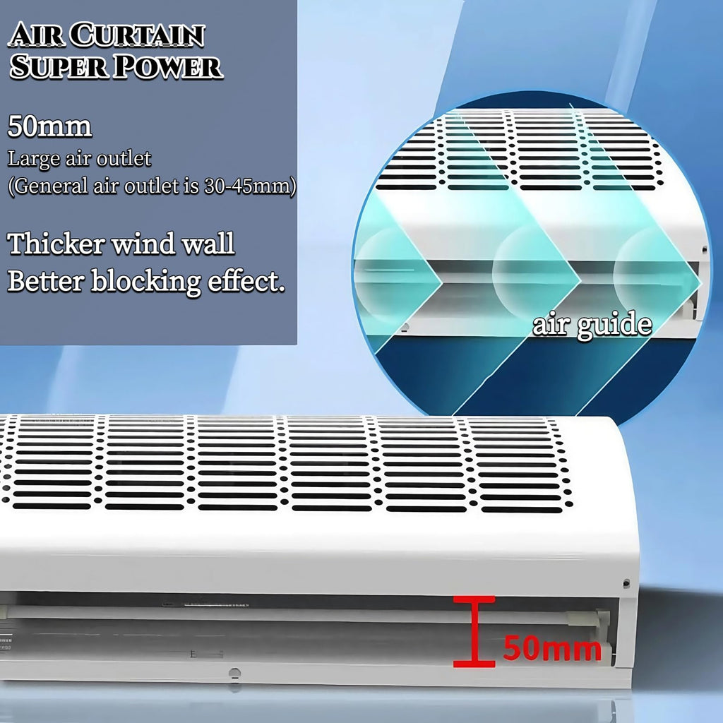 Commercial Indoor Air Curtain Fan, Black, 100CM V896298
