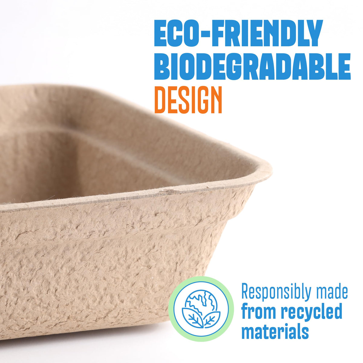 Large 6 Pack Leak Resistant Disposable Cat Litter Boxes V984662