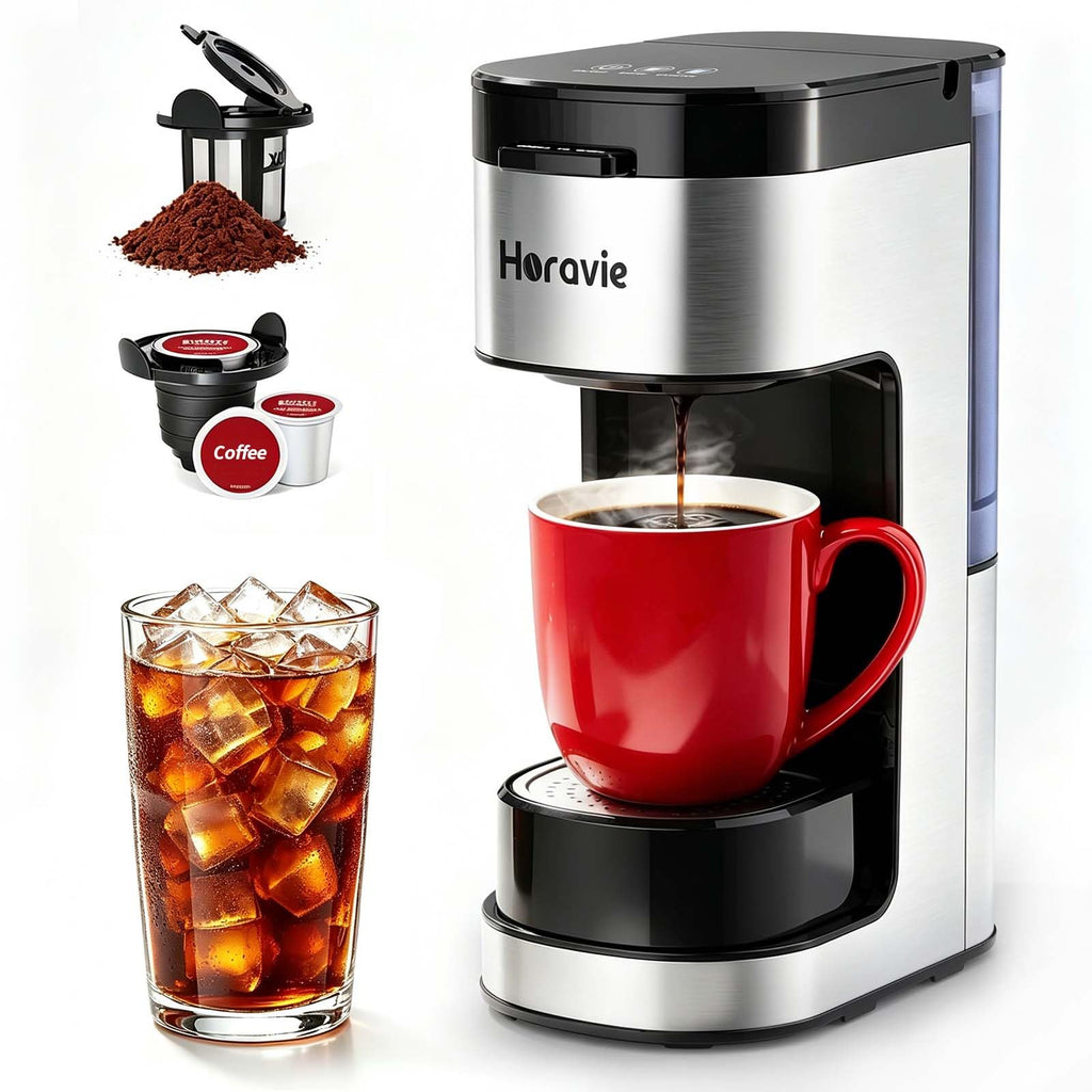 Single Serve Coffee Maker, 6 to 14 Oz, Black S4159